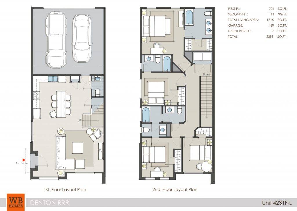 4231F-L residences at rayzor ranch floor plan layout denton tx