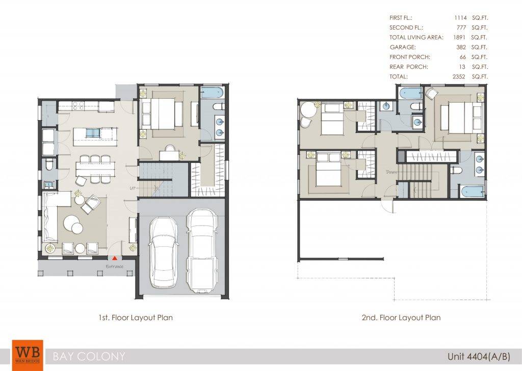 4404AB bay colony pointe west home floor plan