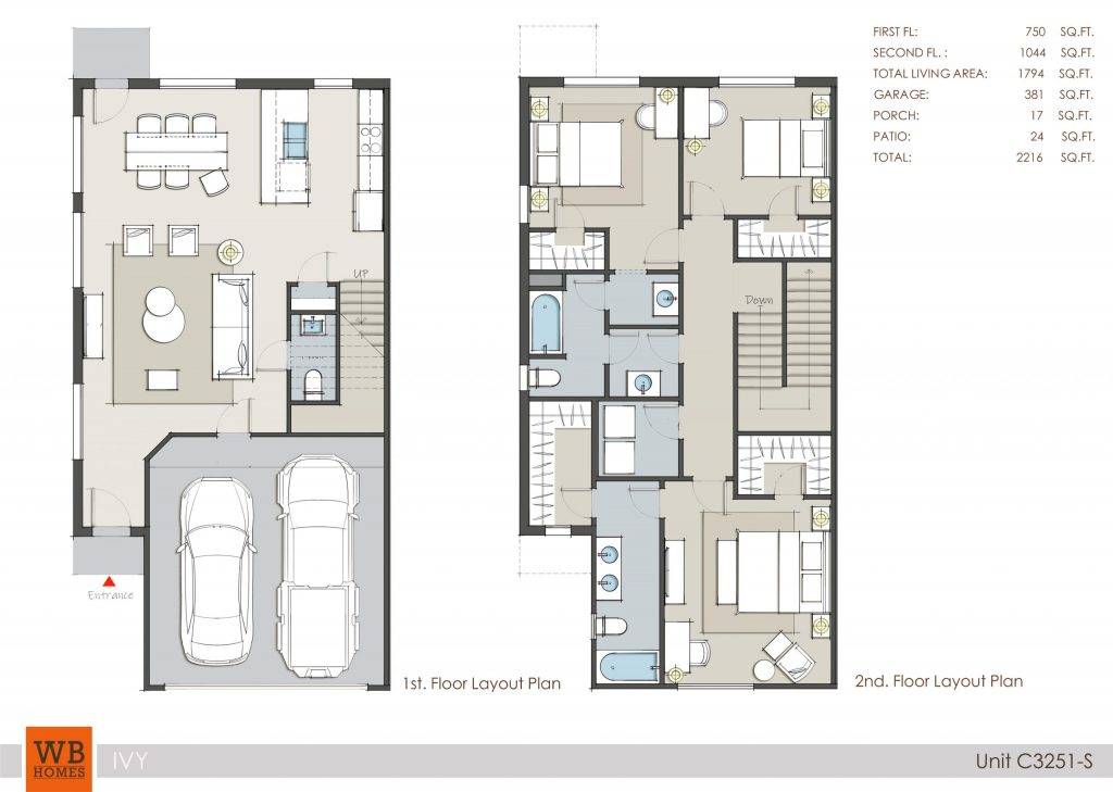 ID C3251-S ivy district rental floor layout plan