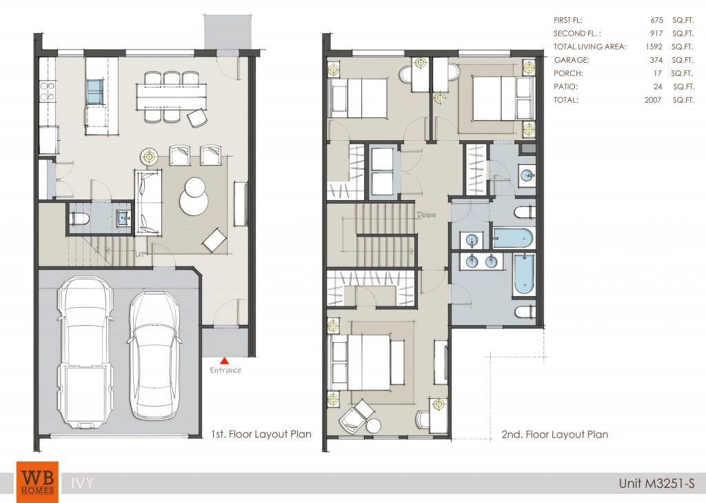 ID M3251-S ivy district rental floor layout plan