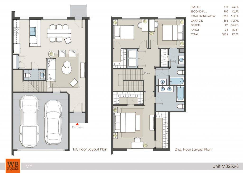 ivy district rental floor layout plan ID M3252-S