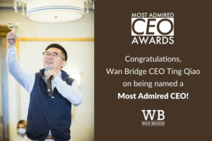 Most Admired CEO ting qiao wanbridge.com